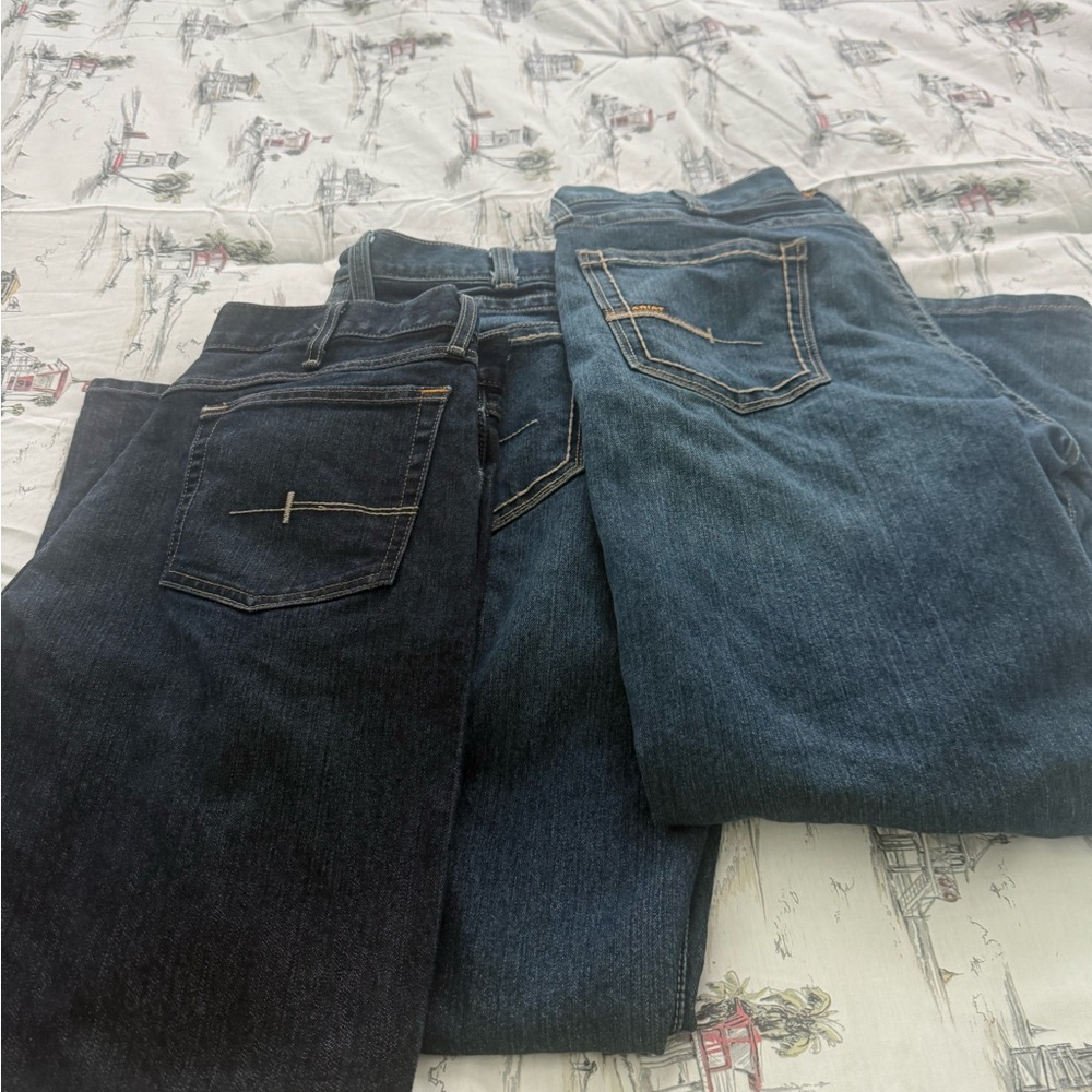 Ariat Rebar M5 Straight Leg Jeans - Dark Blue